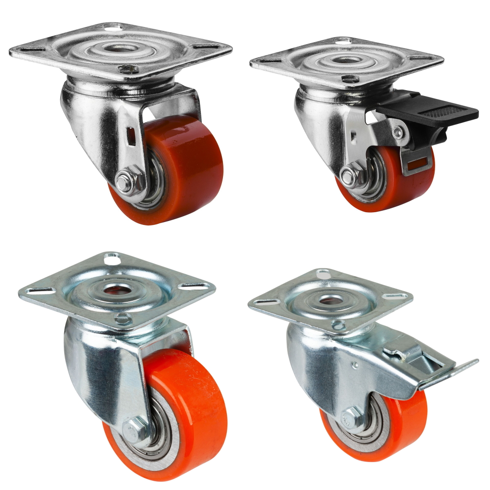 BS Rollen - Lenkrolle - mit Feststeller - Kompaktrolle - Polyurethan C10