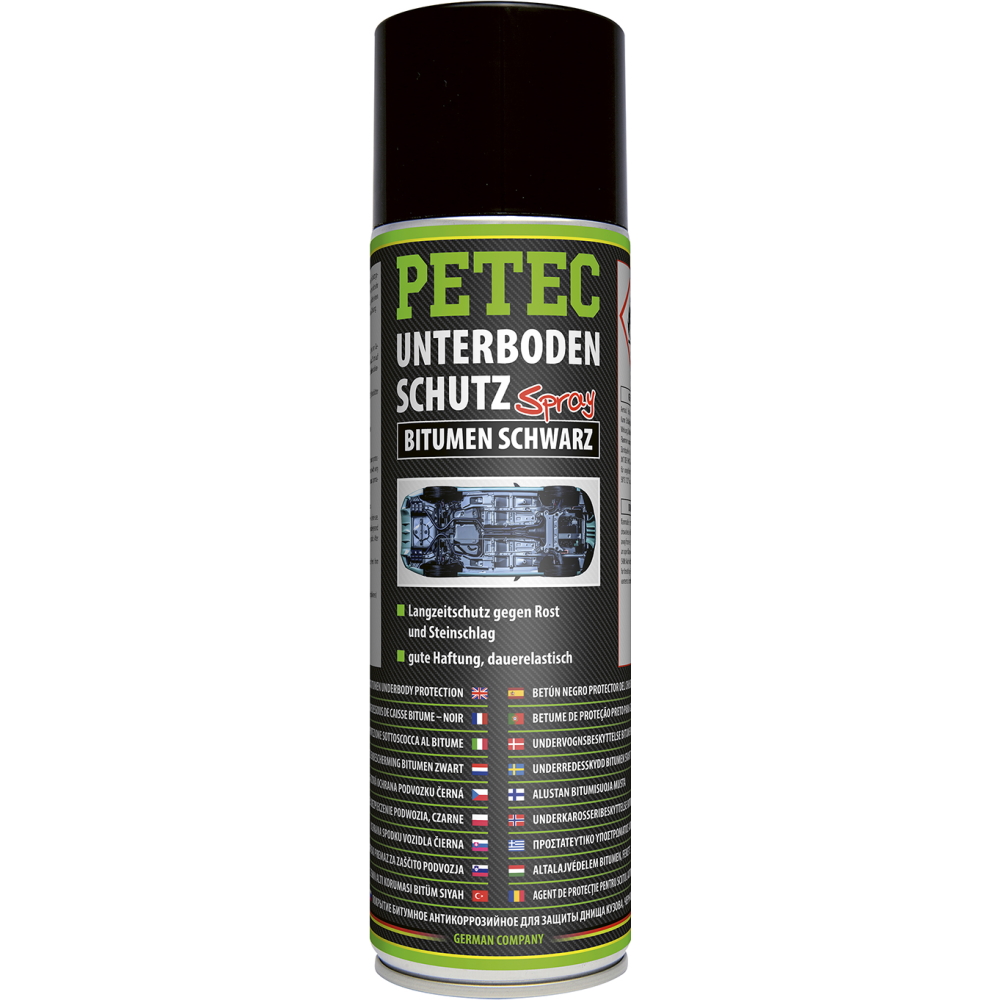 Petec 73150 Unterbodenschutz Bitumen - 500ml - Spraydose - schwarz