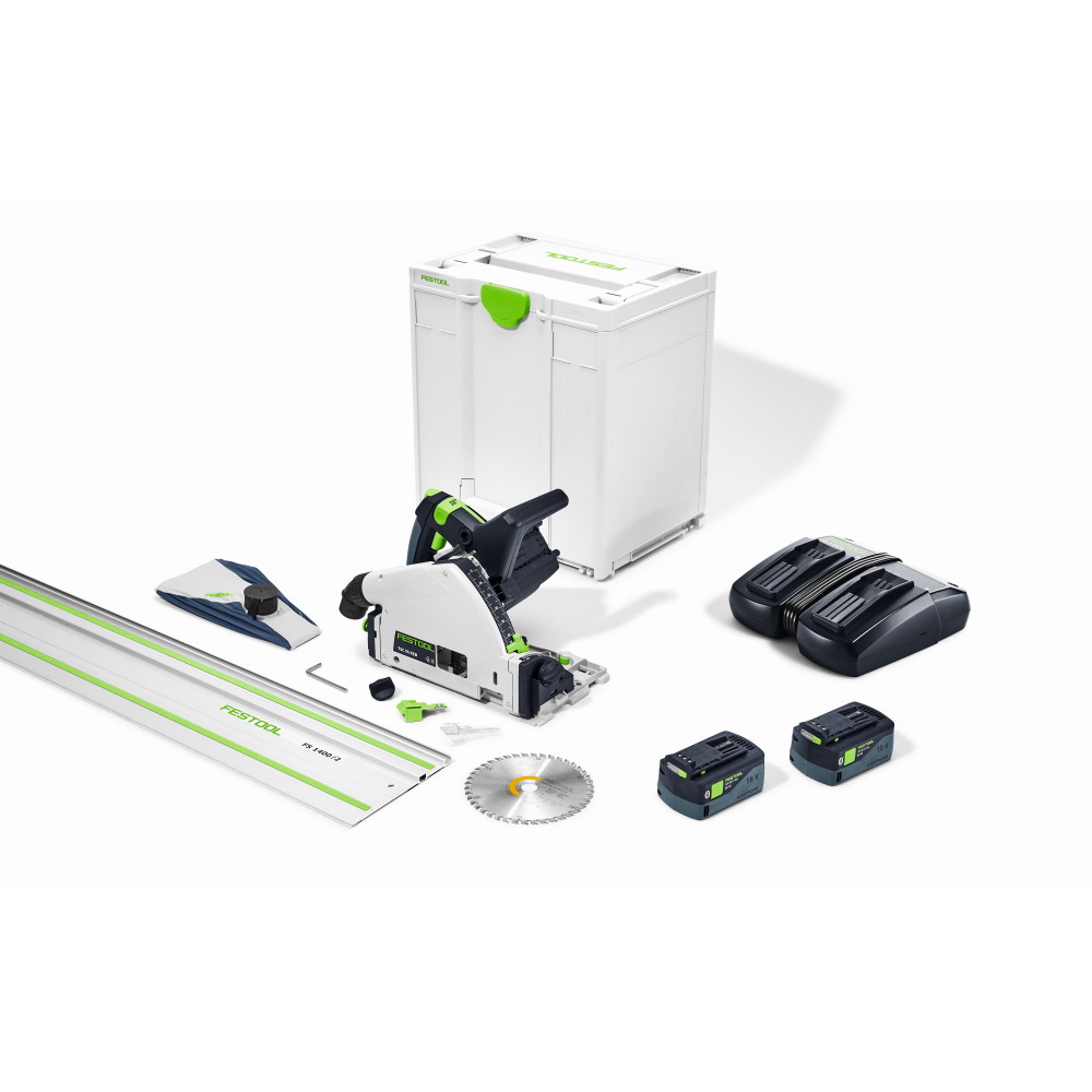 Festool Akku Tauchsäge - TSC 55 5,0 KEBI-Plus/XL-FS inkl. Führungsschiene