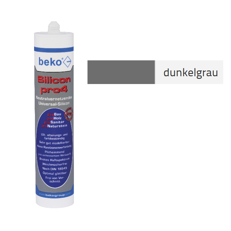 Beko pro4 Premium-Silicon 310ml - dunkelgrau