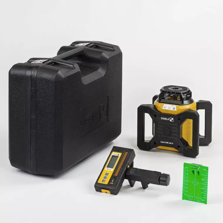 STABILA Rotationslaser LAR 160 G - inkl. Batterien - grün - 4-tlg - Koffer - Platte usw.