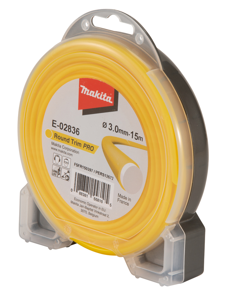 Makita Mähfaden - rund - 3 mm - E-02836 - 15m - für Rasentrimmer
