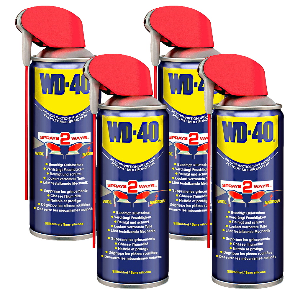 4x WD-40 WD40 Smart Straw Multifunktionsöl 4er Pack - Spray - Rostlöser 400ml