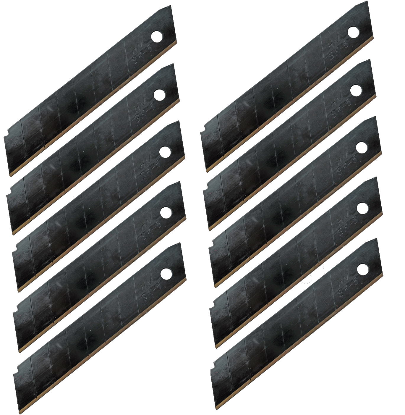 HM Müllner Abbrechklingen - schwarz - B105 - 18 mm - SK5-Stahl - 10 Stück