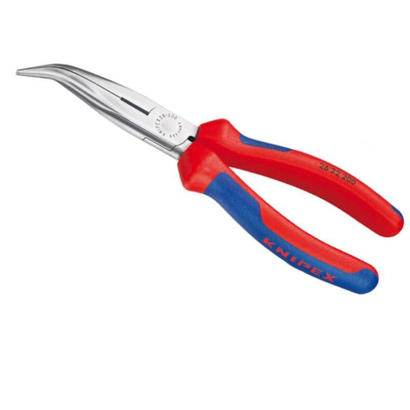 KNIPEX 2622200 Flachrundzange mit Mehrkomponenten Hüllen 200mm
