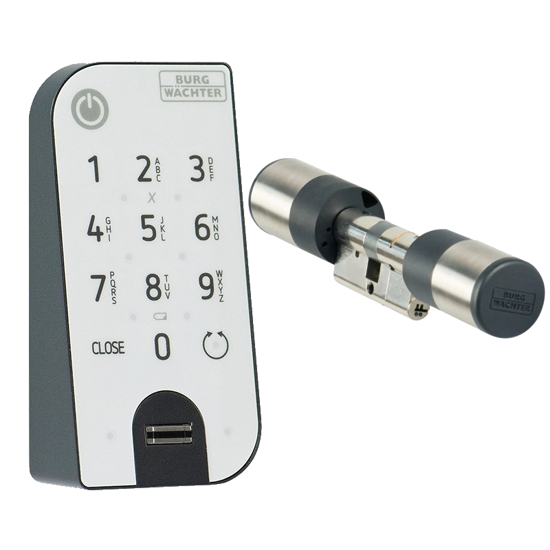 Burg Wächter elektronisches Türschloss secuENTRY easy 7602 FP mit Fingerprint