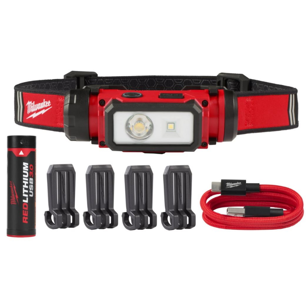 Milwaukee USB Akku Stirnlampe L4 HL2-301 - 600 Lumen - 4933479963