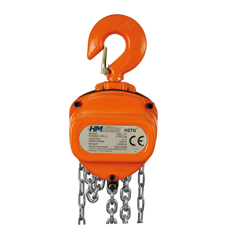 HM Müllner Handkettenzug - Seilzug - Flaschenzug - 2 t - 2 Tonnen