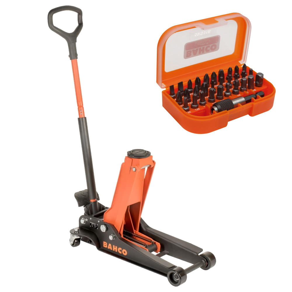 Bahco BH 13000 3 T Wagenheber Rangierwagenheber mit Doppelkolben + Bahco Bitbox