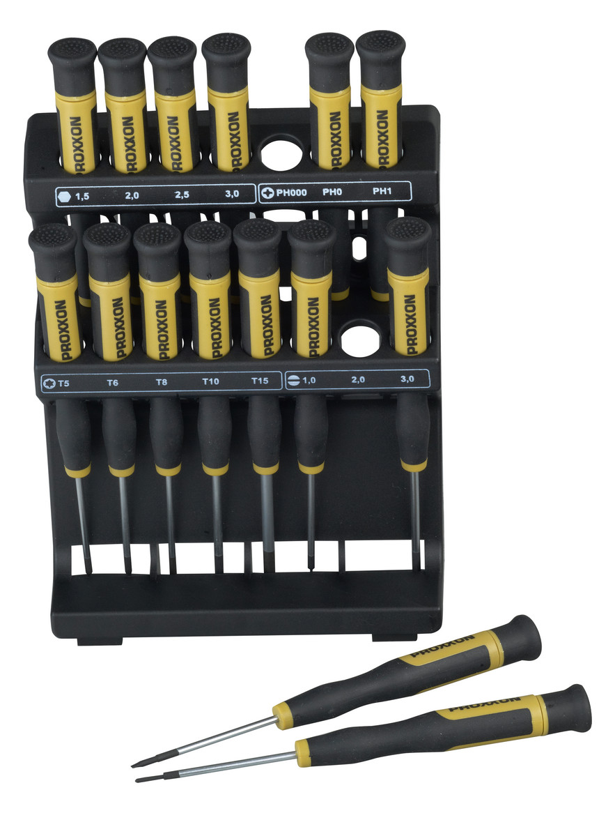 Proxxon Schraubendreher Satz - Micro Driver - im Halter - 15-teilig - 28148