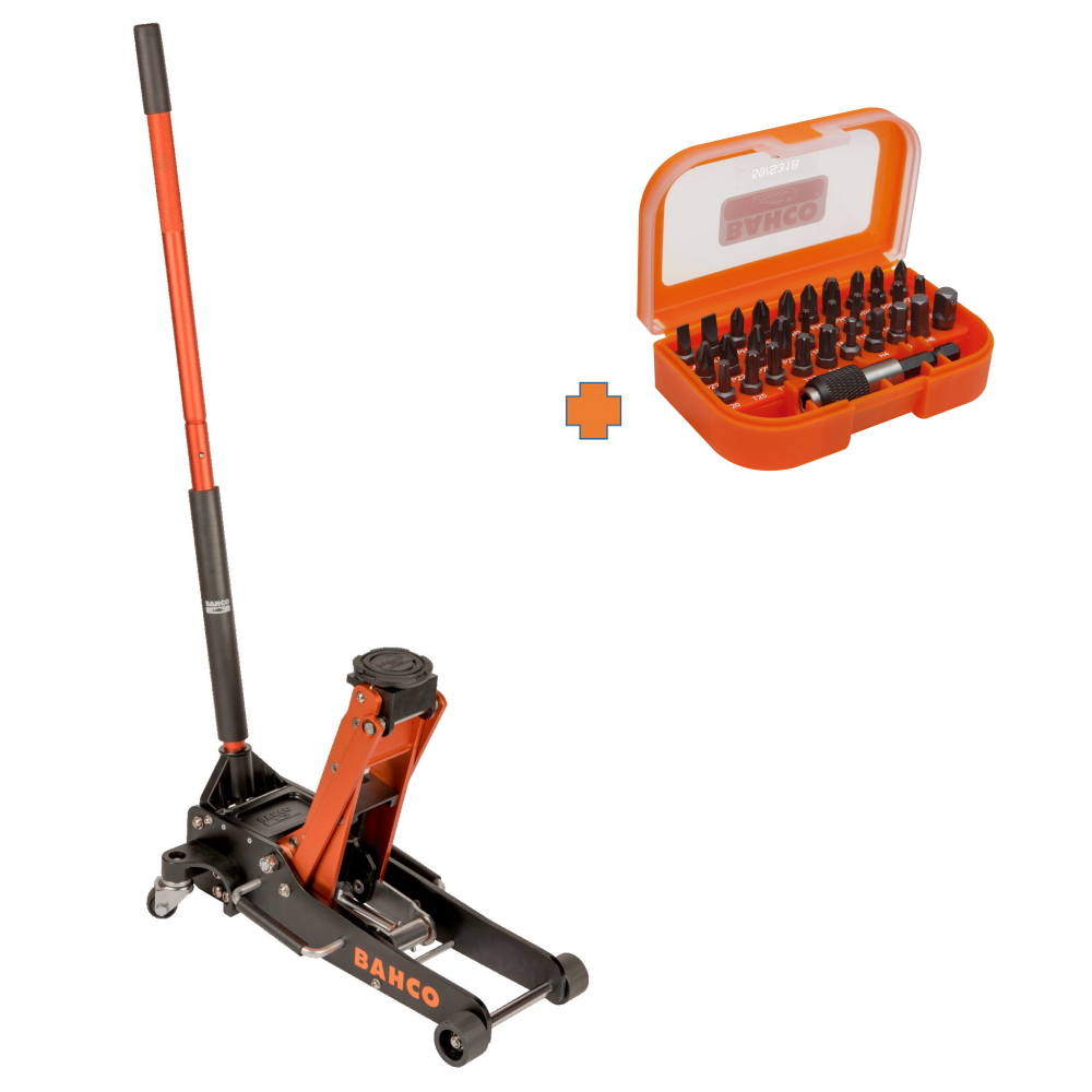Bahco Wagenheber Rangierwagenheber BH1A2500A 2,5 t - ALU 24,4kg + Bahco Bitbox