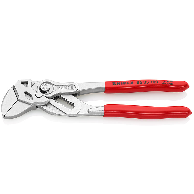 KNIPEX 86 03 Zangenschlüssel - 180mm - Zange Schlüssel vernickelt