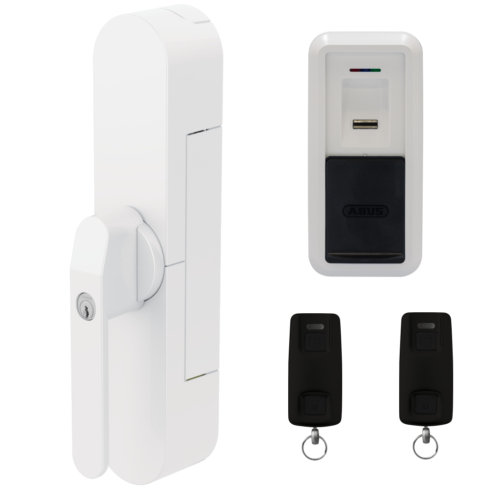 ABUS Bluetooth Fensterantrieb WINTECTO ONE weiß - Fingerscanner 2x Fernbedienung