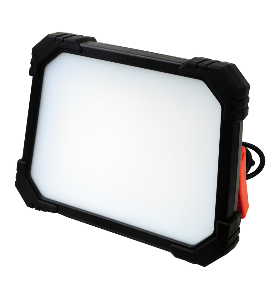 HM Müllner LED Arbeitsleuchte mit 2 Steckdosen - 8.000 lm - 6000 K