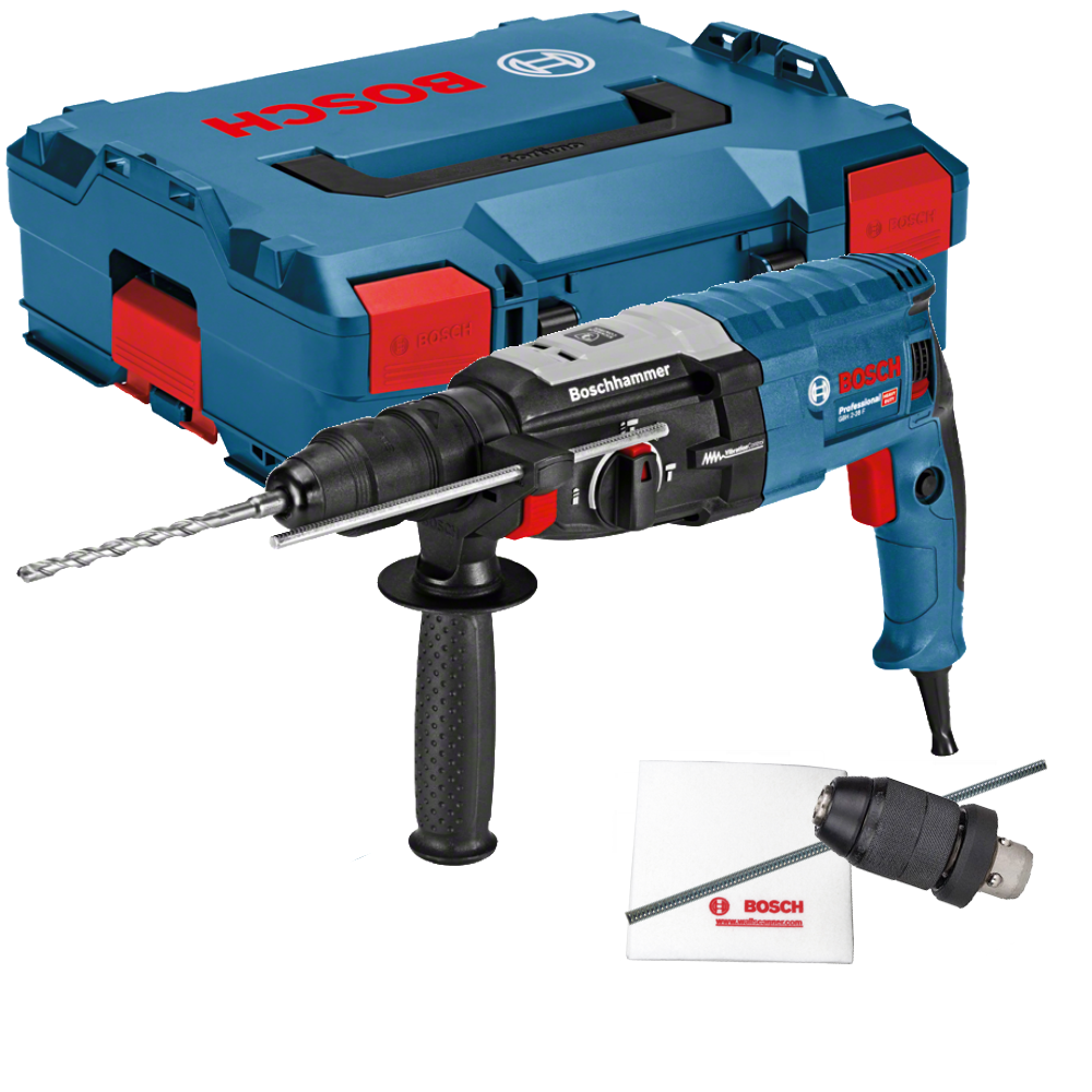 Bosch Bohrhammer GBH 2-28F Professional Schnellspannfutter, L-BOXX und Zubehör