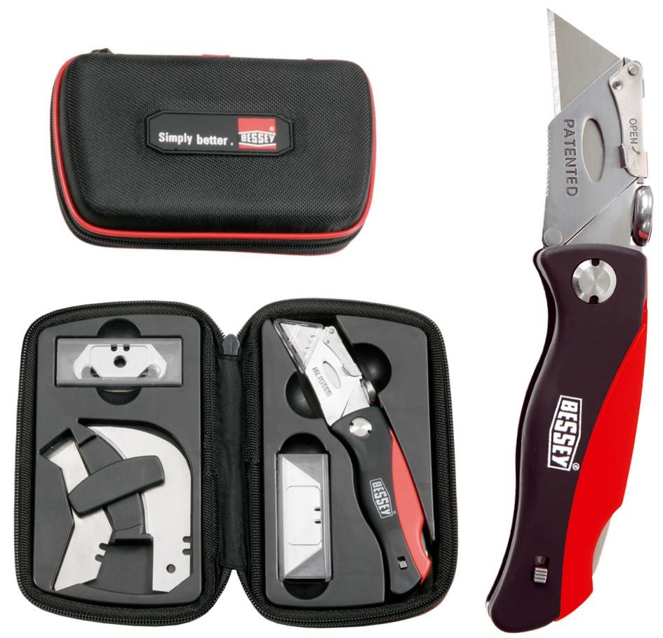 BESSEY DBKPH SET  Klingen-Klappmesser - Cutter-Messer - Teppichmesser - 160mm