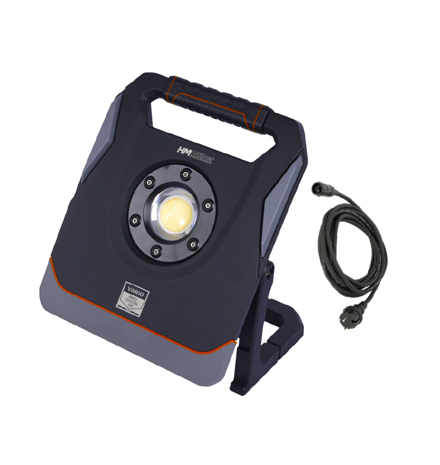 HM Müllner LED Hybrid Arbeitsleuchte - L700-W65 - 6500lm - 65W - VARIO-Akku