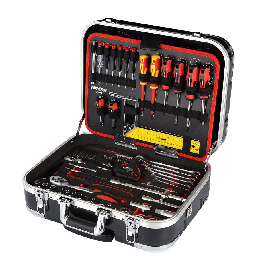 HM Müllner Teleskop Werkzeugkoffer TC18RS - bestückt - 147-teilig - hochwertig