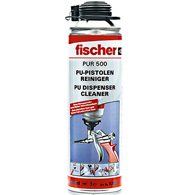 1x Fischer PU - und Pistolenreiniger PUR 500 ml - für Schaumpistolen aller Art