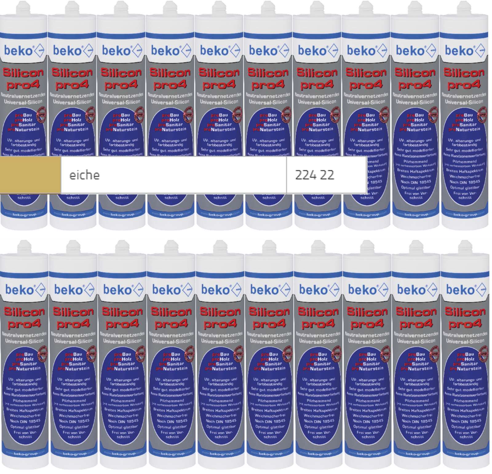 Beko 20x pro4 Premium-Silicon 310ml - 1 Karton - eiche