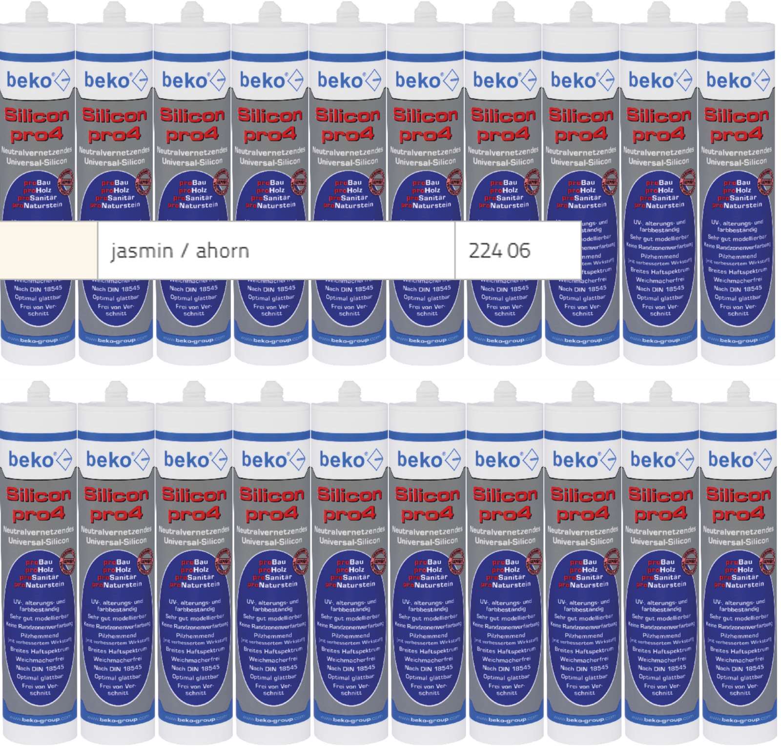 Beko 20x pro4 Premium-Silicon 310ml - 1 Karton - jasmin / ahorn