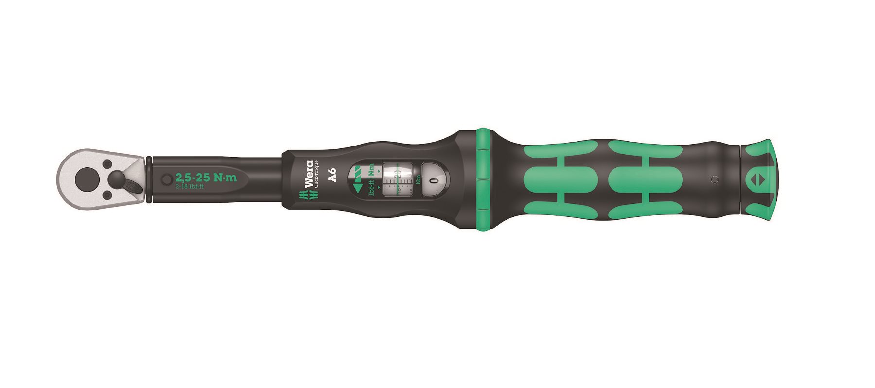 Wera Click-Torque A 6 Drehmomentschlüssel - 1/4 Zoll - 29cm - 2,5 - 25 NM