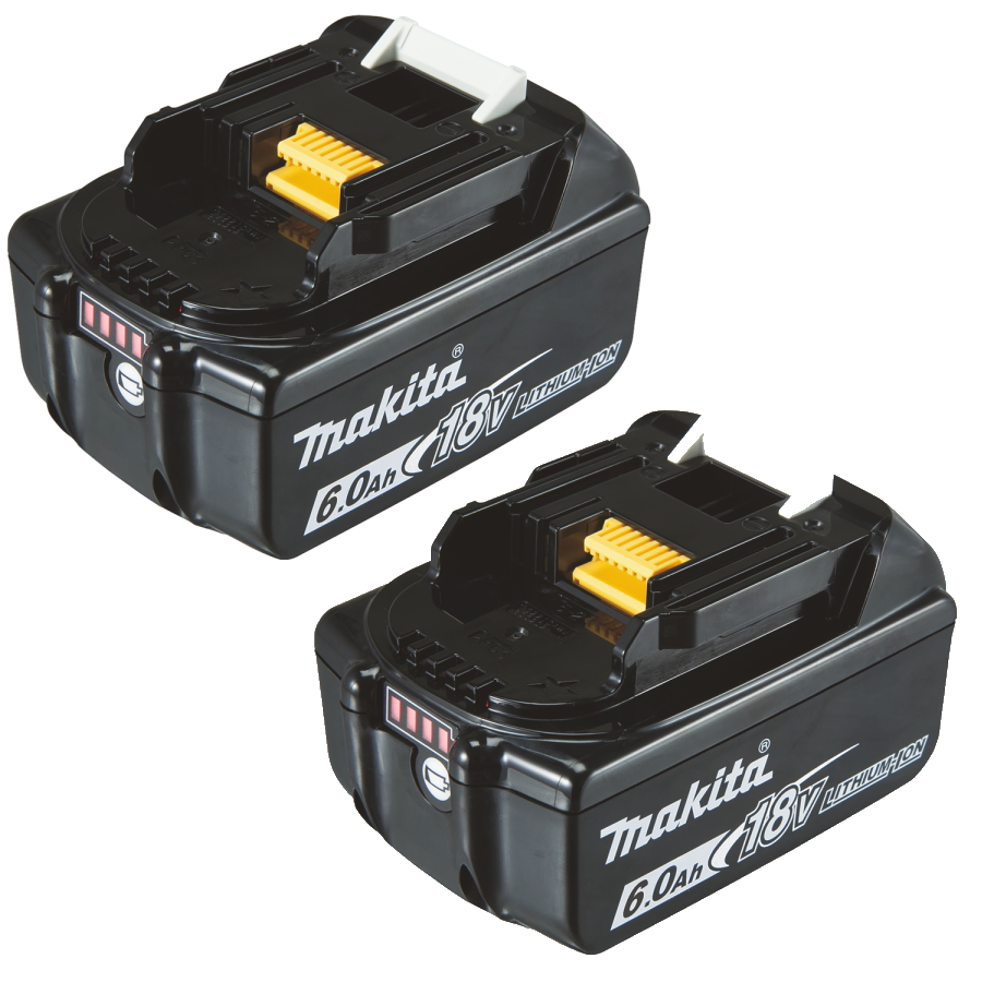 Makita Akku Ersatzakku BL1860B - 2er Set - Original - 18V/6,0Ah - 197422-4