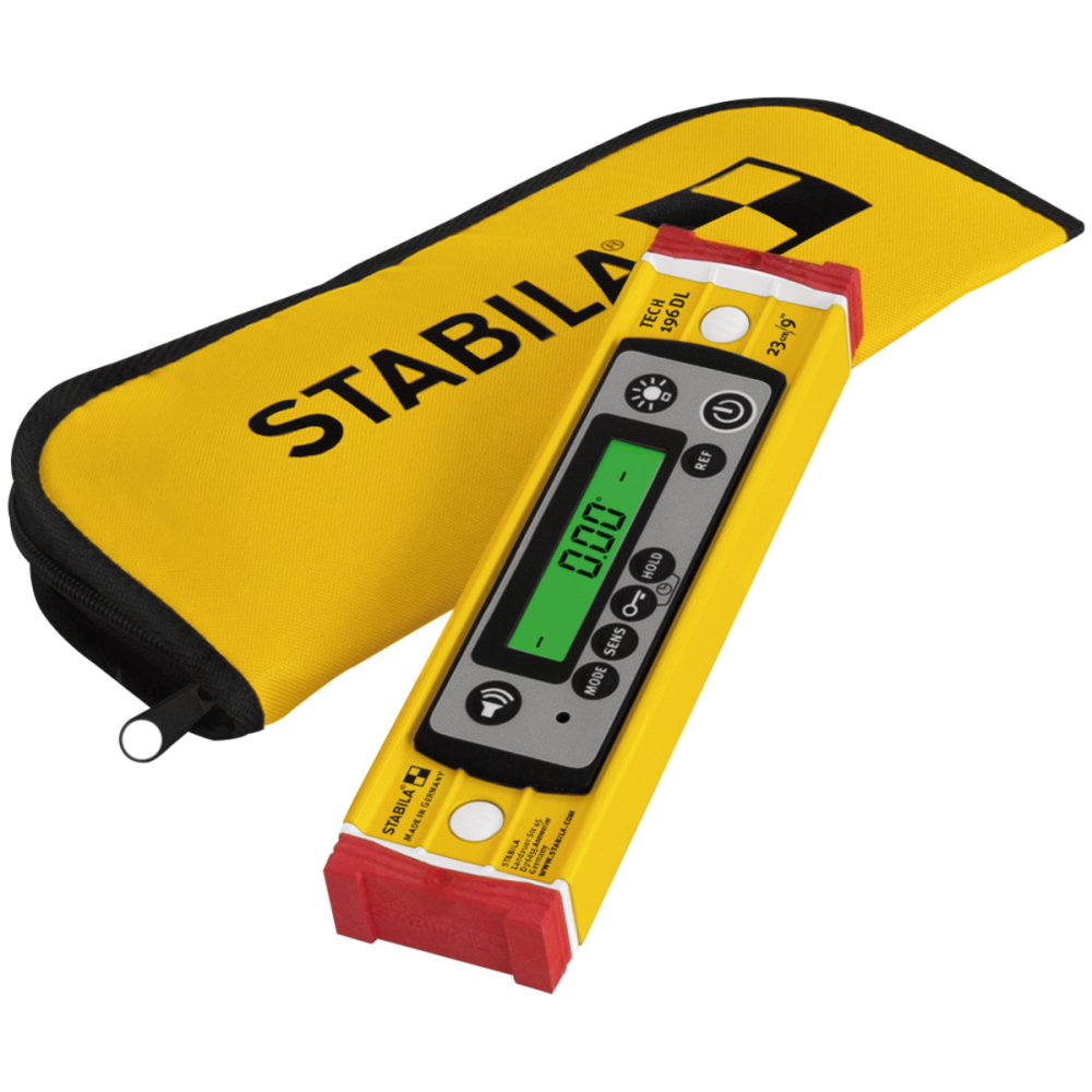 Stabila Elektronik Wasserwaage TECH 196 DL - 23 cm - mit Tasche - IP67 - 19831