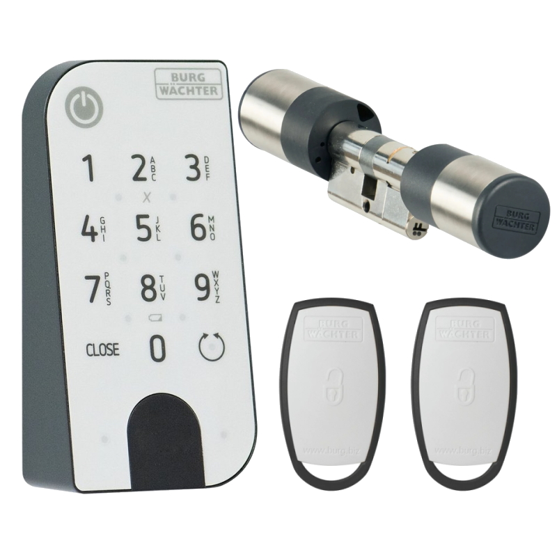 Burg Wächter Türschloss secuENTRY easy 7601 PIN Code Tastatur mit 2 Transponder