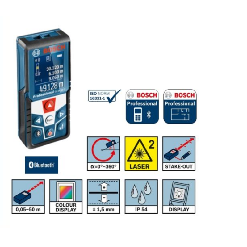 Bosch GLM 50 C GLM50C - Laser Entfernungsmesser 0601072C00