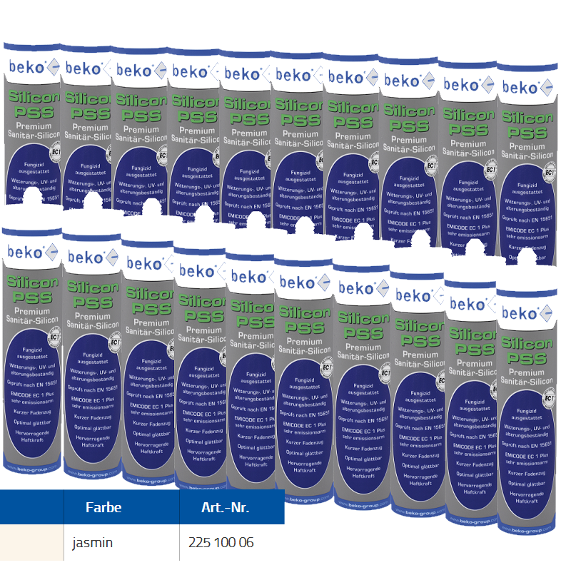 Beko 20x Premium Sanitär Silicon 310ml - PSS Silicon Premium - jasmin