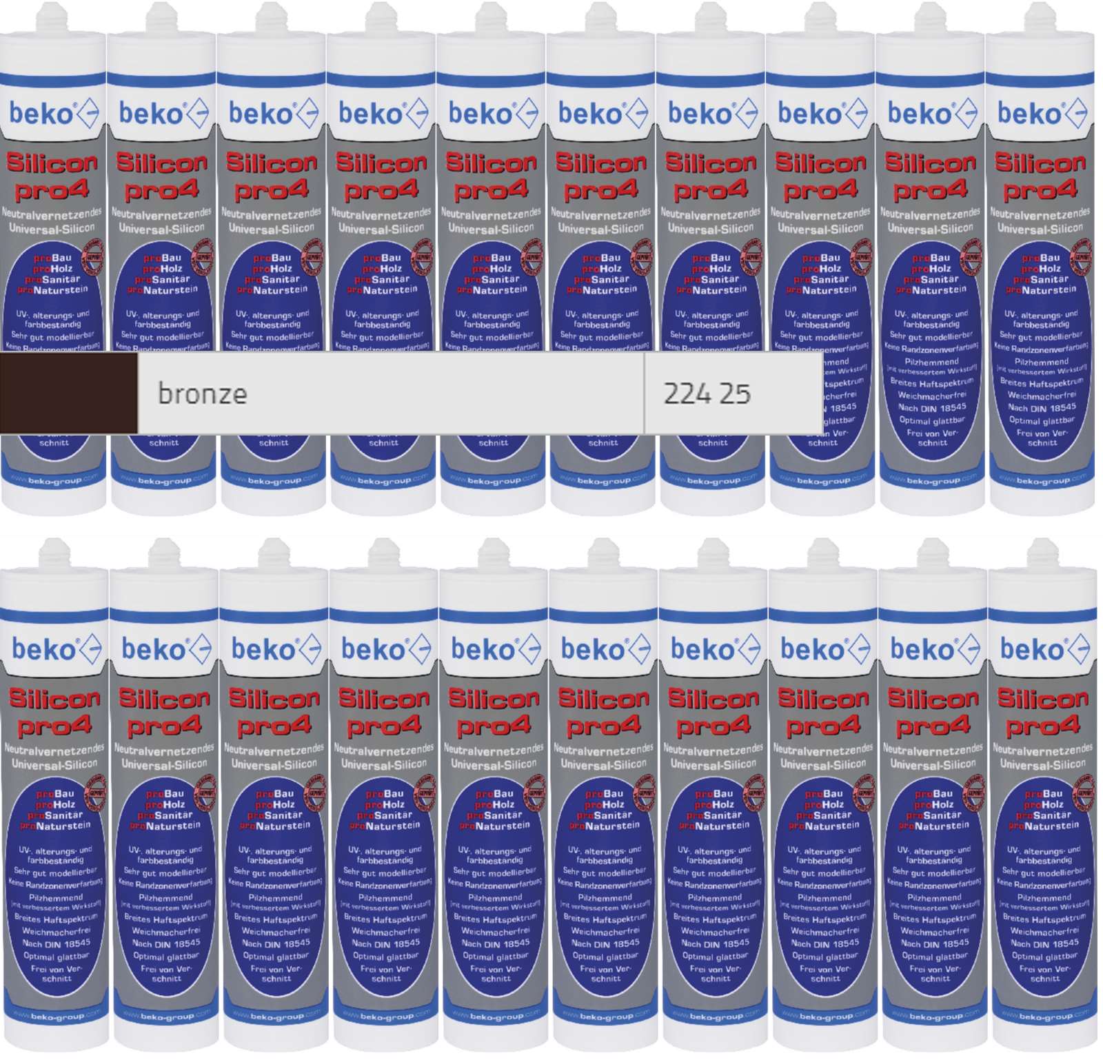 Beko 20x pro4 Premium-Silicon 310ml - 1 Karton - bronze