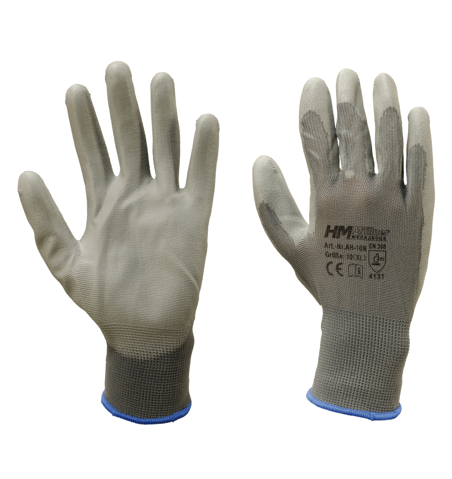HM Müllner Feinstrick-Schutzhandschuh Gr. 10 - Polyurethan-Beschichtung