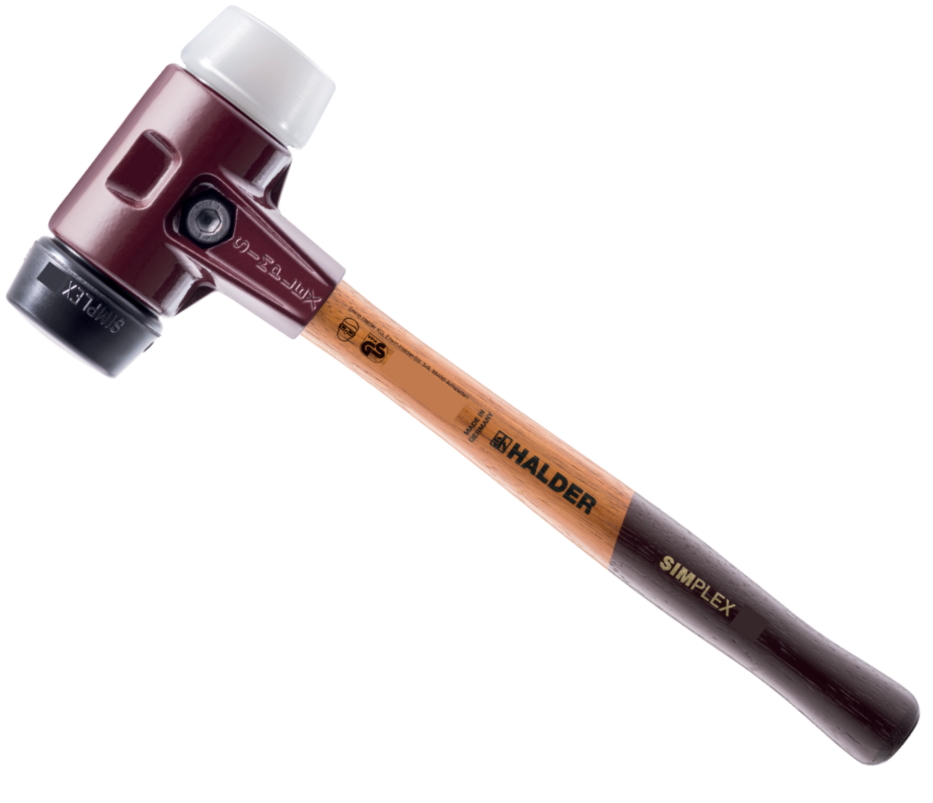 HALDER Simplex Schonhammer - 3027.040 - 635gr - ⌀40mm - Gummi / Superplastik