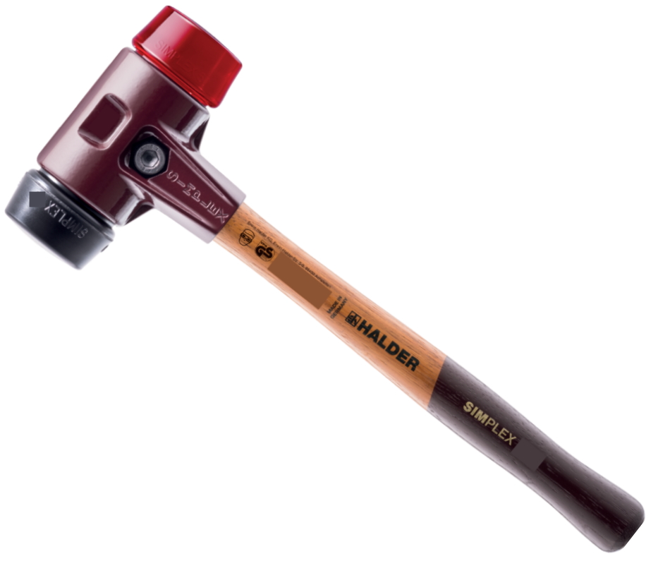 HALDER Simplex Schonhammer - 3026.030 - 345gr - ⌀30mm - Holz - Gummi / Plastik