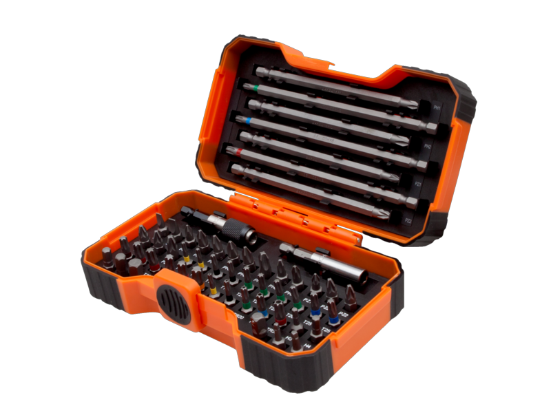 BAHCO Bit-Satz 59/S54BC - 54-teilig - farblich markiert - 1/4 Zoll