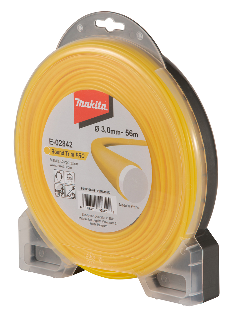 Makita Mähfaden - rund - 3 mm - E-02842 - 56m - für Rasentrimmer