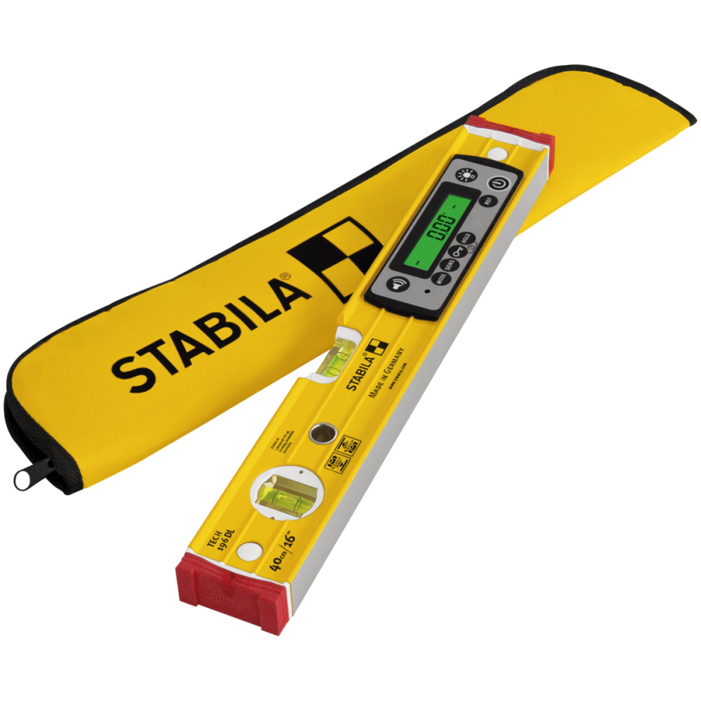 Stabila Elektronik Wasserwaage TECH 196 DL - 40 cm - mit Tasche - IP67 - 19830