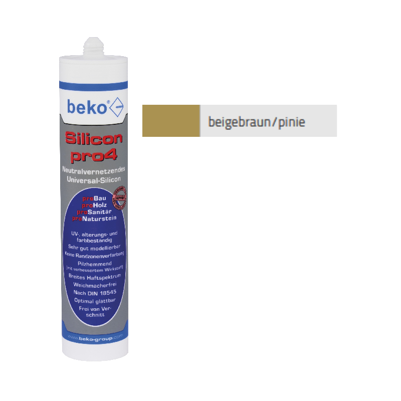 Beko pro4 Premium-Silicon 310ml - beigebraun / pinie