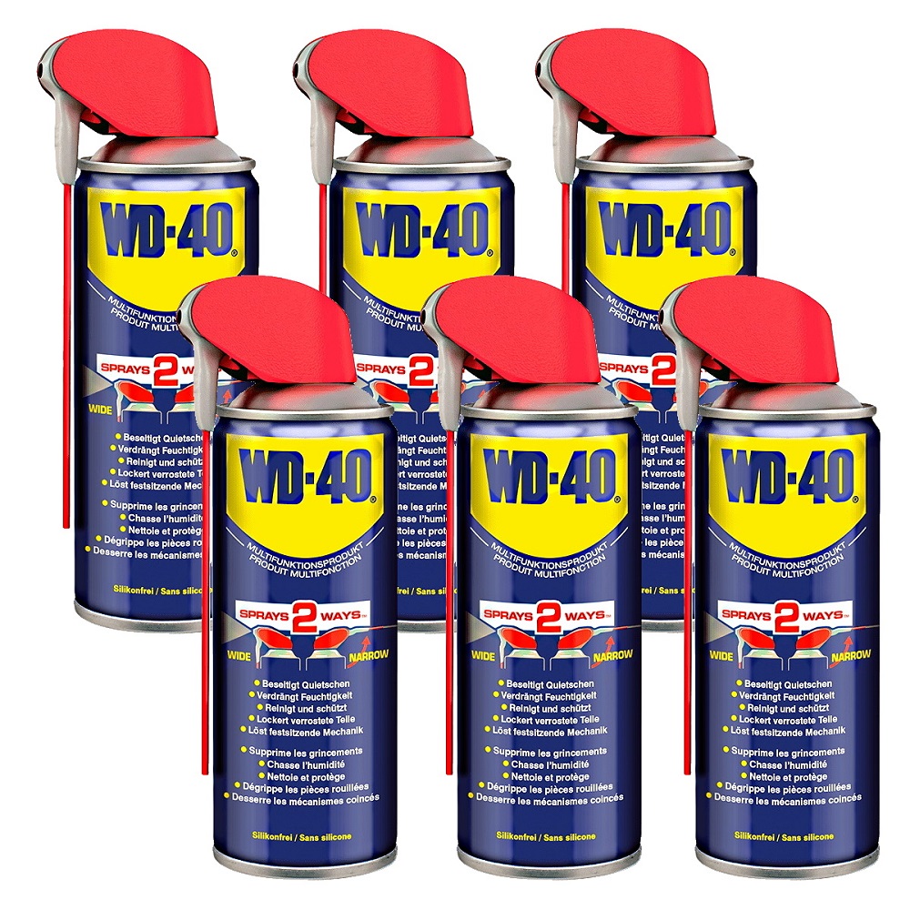 6x WD-40 WD40 Smart Straw Multifunktionsöl 6er Sixpack - Spray - Rostlöser 400ml