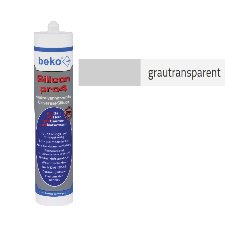 Beko pro4 Premium-Silicon 310ml - grautransparent