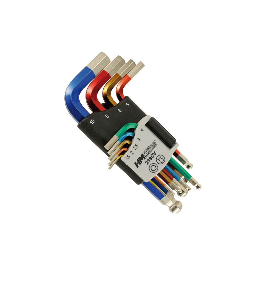 HM Müllner Sechskant-Stiftschlüsselsatz 219CV - 1,5-10 mm - 9-teilig