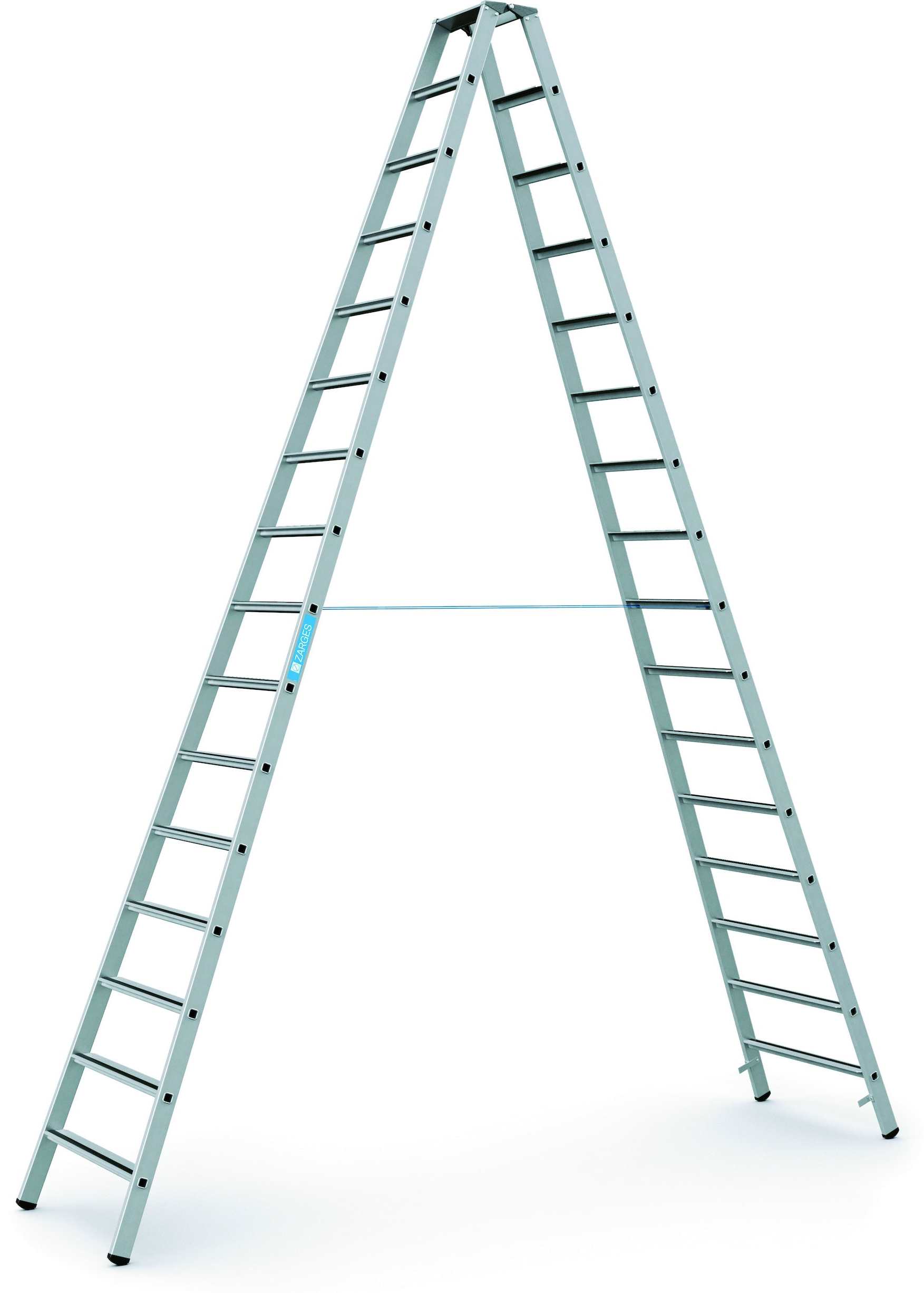 ZARGES Stehleiter - 16 Sprossen - Leiterhöhe  4,21 Meter - Saferstep B - 41316