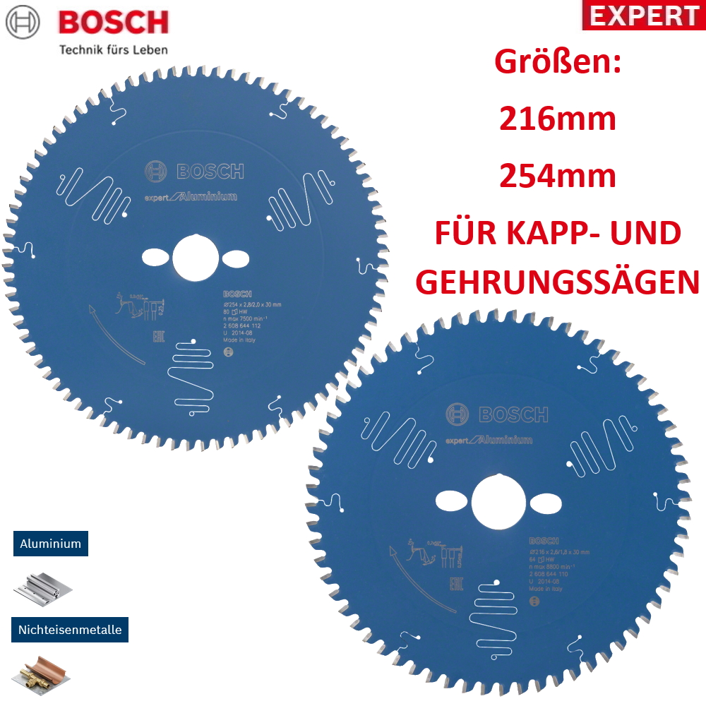 Bosch Sägeblatt Kreissägeblatt EXPERT FOR Aluminium - Ø 216mm - 254mm