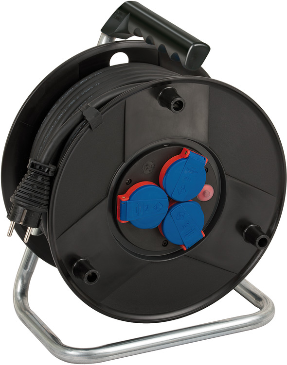 Brennenstuhl Kabeltrommel - schwarz - MADE IN GERMANY - 40m - IP44