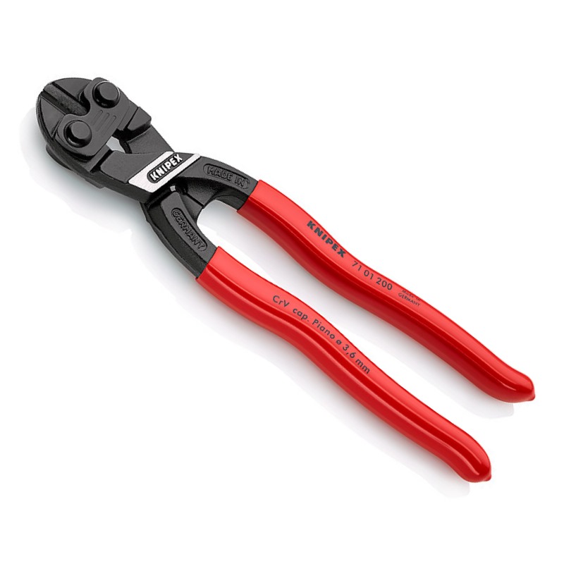 KNIPEX 71 01 200 Kompakt Bolzenschneider CoBolt® - 200mm - ab Ø 1mm Draht