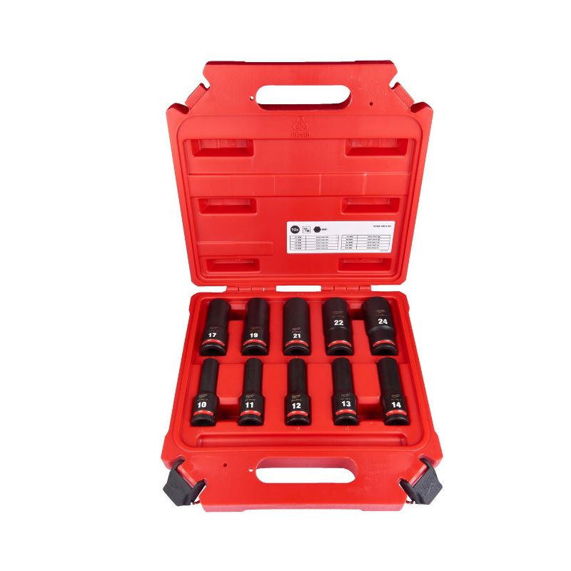 Milwaukee Shockwave Schlagnuss-Set lang - 10 teilig - 4932480457