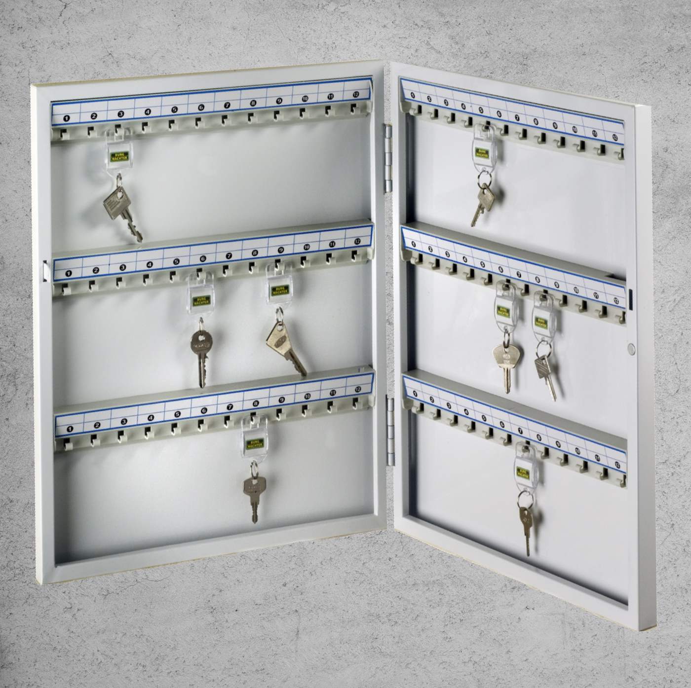 Burg Wächter Schlüsselschrank - Schlüsselkasten 6750/72 R - 72 Haken