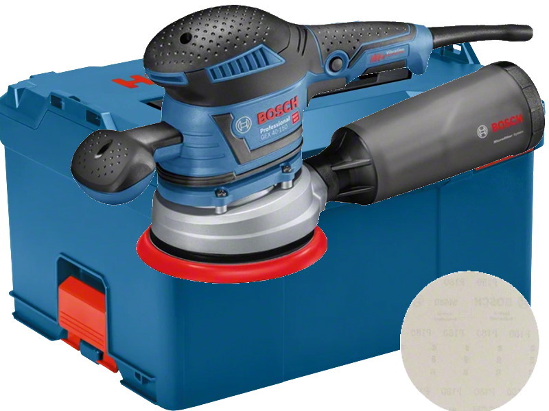 Bosch Exzenterschleifer GEX 40-150 - L-BOXX - 400 Watt - 150mm - 2,4kg