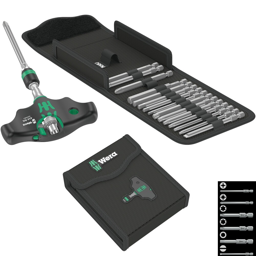 Wera Kraftform Kompakt 400 RA Set 1 - Quergriff - 17 teilig - 05023471001